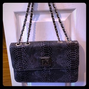 Anne Klein Faux Crocodile Envelope Purse